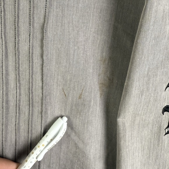 Fender Button Up Long Sleeve Gray Rock N Roll Cross Love Hate Shirt Men's 2XL - Picture 7 of 16